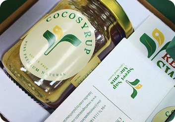 Coconut Syrup product and packaging